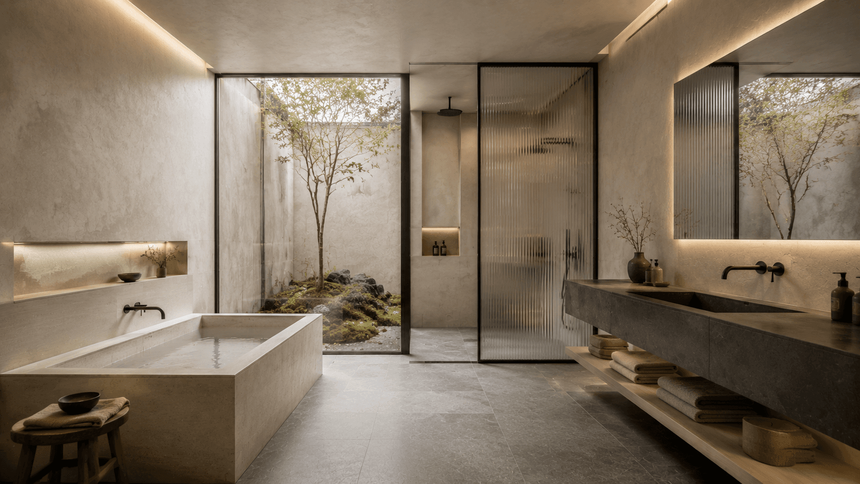 The Stillwater House: Mineral bathing retreat